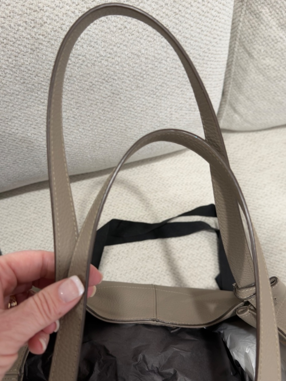 Strathberry Barra Tote in Taupe - Picture 12 of 15